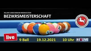 Tisch 1 Bezirksmeisterschaften BLVN 2021 9-Ball Senioren @Billardfreunde Bremen powered by REELIVE