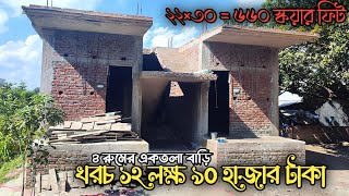 অল্প জায়গায় | কম খরচের | চার বেডরুমের | একতলা বাড়ির ডিজাইন | budget low house design 2025