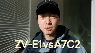 ZV-E1 vs A7C2 여러가지 비교 테스트 (A7C2 생각보다 더 놀랍다!)