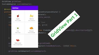 Android GridView With Search Filter and OnClickListner - Part 1 || Gridview with Image and Text