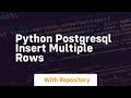 python postgresql insert multiple rows