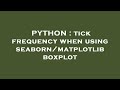 PYTHON : tick frequency when using seaborn/matplotlib boxplot