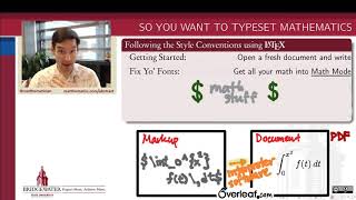 Typesetting Mathematics III: Introducing LaTeX / Overleaf