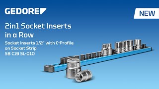 2in1 Socket Inserts in a Row | GEDORE SB C19 SL-010