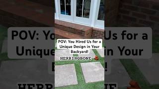 Contractor transforms backyard! Check out this unique pattern! #youtubeshorts  #shorts #contractor