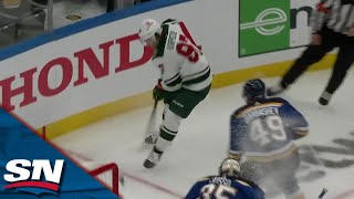 Kirill Kaprizov Banks Puck Into Net Off Ville Husso After Losing Control On Breakaway