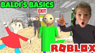 Playing Baldis Basics In Roblox Can I Escape Baldi - 