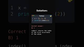 Python index challenge solution