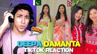 Pakistani React on Nepali | Twins Sister's Deepa Damanta TikTok Videos | Maadi Reacts