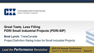 Great Taste, Less Filling – PDRI for Small Industrial Projects