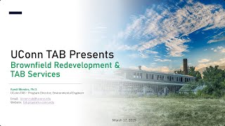 Brownfield Redevelopment & TAB Services Webinar 03/17/25