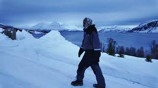 Snowshoe hiking at Arctic Panorama Lodge, Uloya