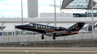 (4K) Excellent Air Cessna 525A Citation CJ2 D-ISJP departure at Munich Airport MUC EDDM