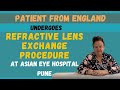 Patient from England gets operated from her Lens Exchange procedure at Asian Eye Hospital | Pune