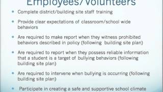 Safe and Supportive Schools Bullying Policy