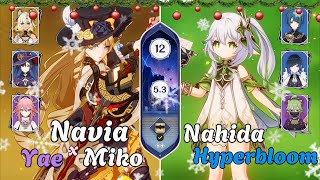 C0 Navia \u0026 C0 Nahida Hyperbloom | Genshin Impact Abyss 5.2/5.3 | Floor 12