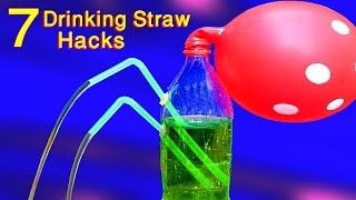 7 Drinking Straw Hacks I Science Experiments With Straw | Straw Life Hacks