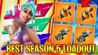 MOST OVERPOWERED LOADOUT TO WIN SEASON 5 GAMES! (Fortnite Season 5 Update)