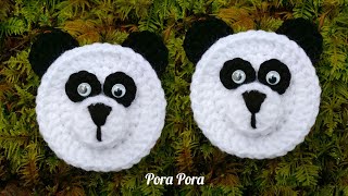 Crochet Panda Bear I Crochet Bear I Crochet Animal Applique