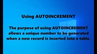 How to use Autoincrement using SQLite