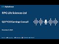 rpg life sciences ltd q2 fy2024 25 earnings conference call