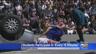 Mission Viejo Students Participate In 'Every 15 Minutes' Mock Car Accident
