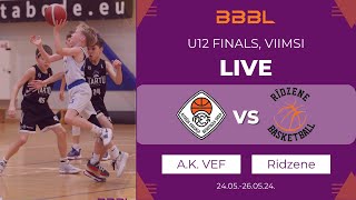 A.Kraukla VEF 2012 vs Ridzene 2012 | BBBL Boys U12 Final Stage | Group Phase