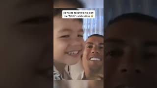 When Cristiano taught his son how to do the SIU celebration ❤️