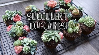 How to Make Succulent Cupcakes! || Ally Bakes