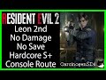 Resident Evil 2 Remake (PC) - Leon 2nd (Leon B) No Damage, No Save, CONSOLE STRATS (Hardcore S+)