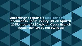 1 Killed, 3 Injured in Car Accident on Cedar Branch Rd. in Horry County, SC
