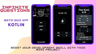 Android Project For Beginners || Math Quiz App || Android Studio