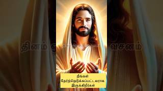 நீங்கள் தேர்ந்தெடுக்கப்பட்டவராக இருக்கிறீர்கள் #jesus #jesuschrist #christian #christianity #amen