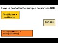 CONCAT() FUNCTION IN SQL | CONCAT FUNCTION IN SQL WITH EXAMPLE