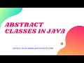Abstract classes in Java | Core Java Tutorial