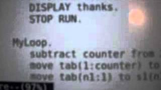 COBOL Program demonstrating string manipulation.