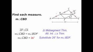 Lesson 5-4 Midsegment Theorem