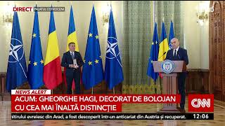 Gheorghe Hagi, cu lacrimi în ochi, după ce a fost decorat la Palatul Cotroceni