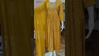 #ethnicwear #beautiful #maslin #partywear #yellow #nairacut#tredistional