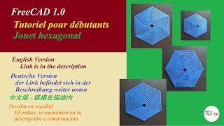 FreeCAD 1.0 Tutoriels pour débutants. Jouet hexagonal