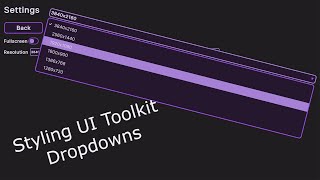 UI Toolkit Tutorial - Dropdown Styling