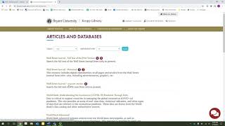 Accessing the Wall Street Journal