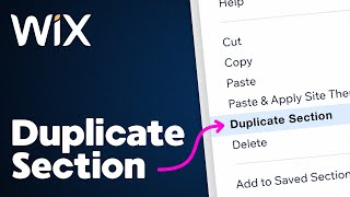 How to Duplicate Sections on Wix