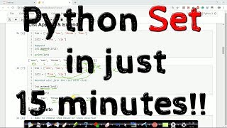 All about Python Sets in just 15 minutes!!