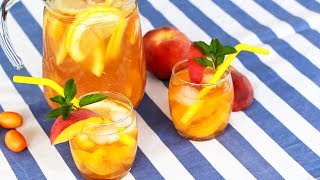 WEISSE SANGRIA mit Pfirsich - erfrischend lecker und kalorienarm