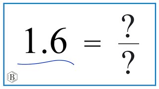 1.6 as a Fraction   (simplified form)