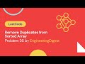 REMOVE DUPLICATES FROM SORTED ARRAY (LeetCode)