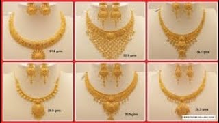 Latest Gold Necklace Designs With Weight | Simple Gold Necklaces Designs With Weight And Price