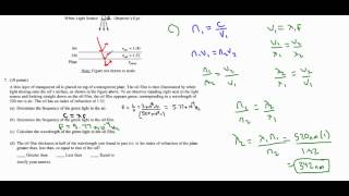 AP Physics B 2014 Question 7 - Thin Film Interference