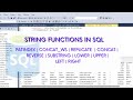 STRING Functions in SQL | PATINDEX | REVERSE | REPLICATE |SUBSTRING | SQL Functions